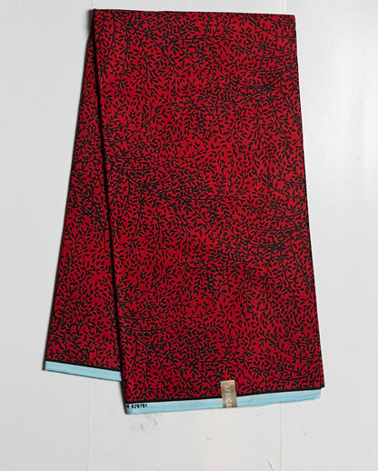 African Print Fabric, Ankara - Red Fabric