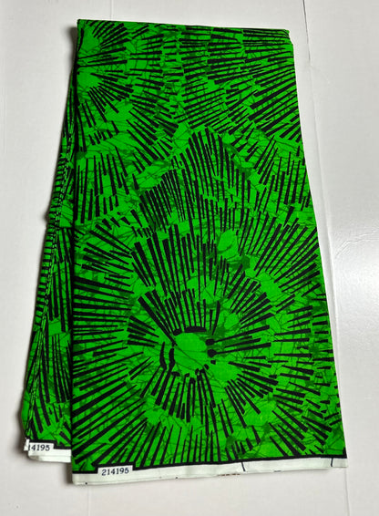 African Print Fabric, Ankara - Green Fabric