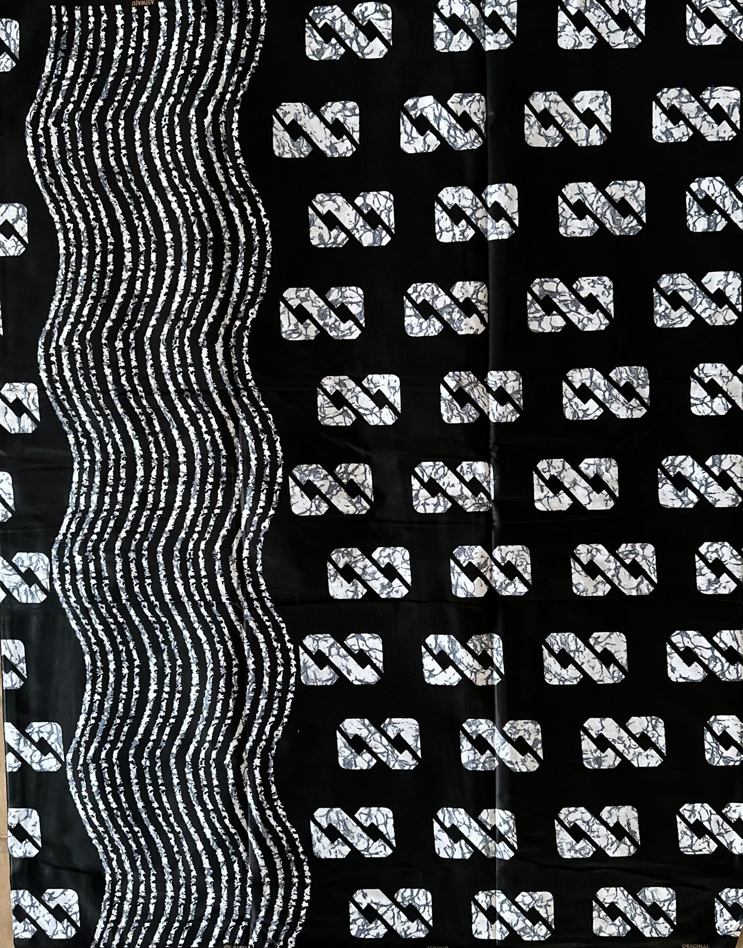 African Print Fabric, Ankara - Monochrome Fabric