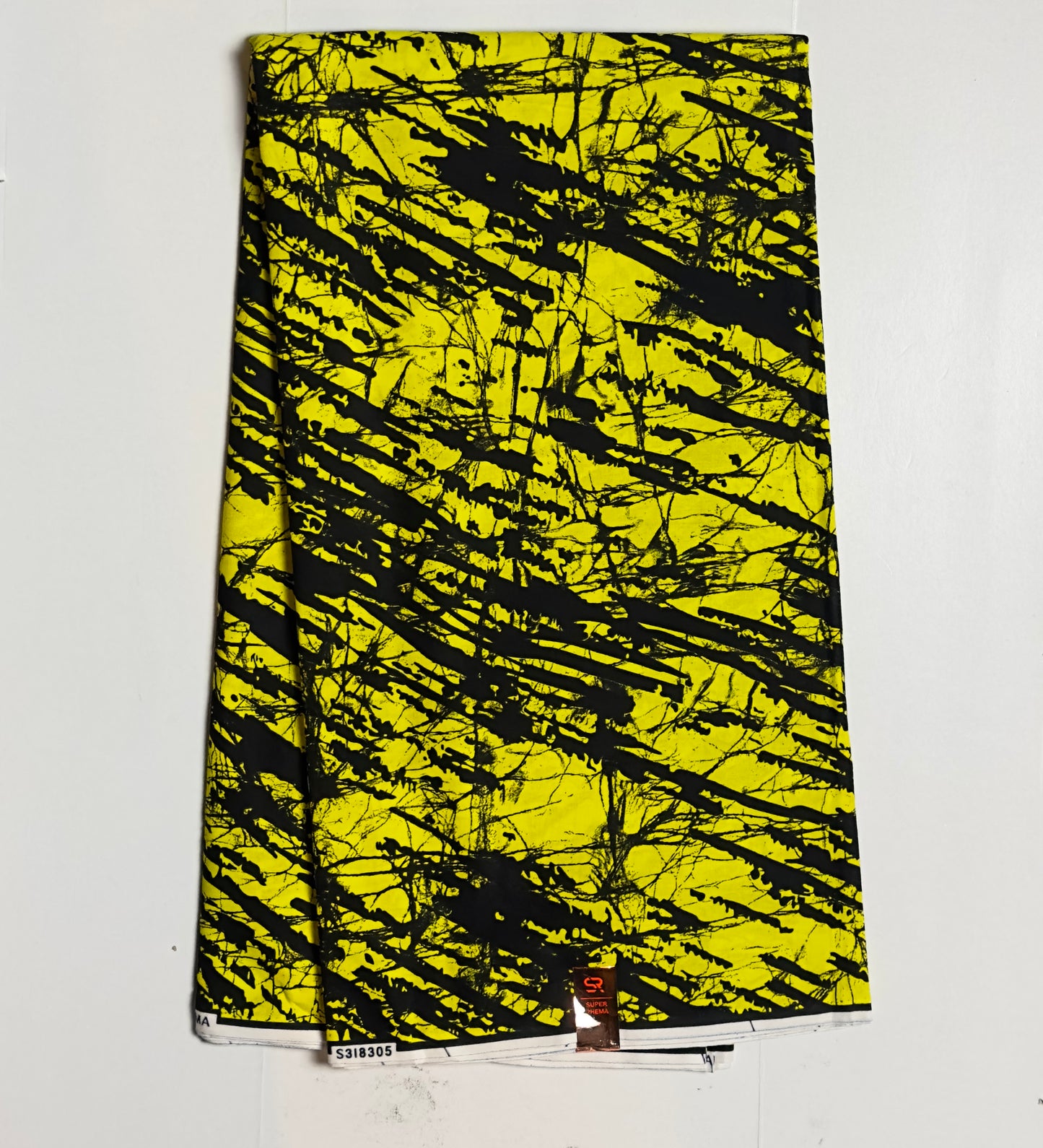 African Print Fabric, Ankara - Yellow Fabric