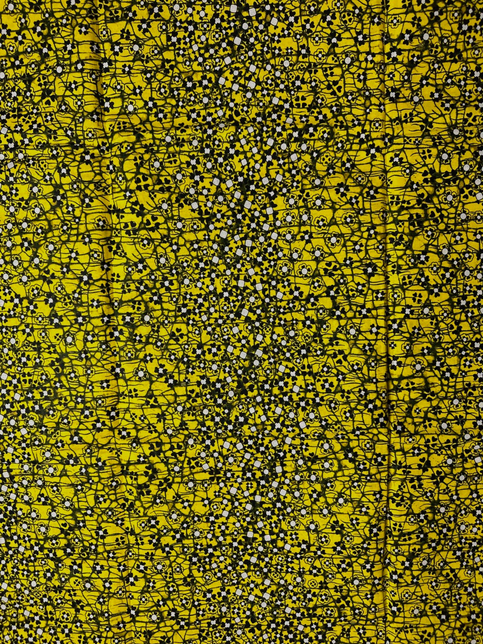 African Print Fabric, Ankara - Yellow Fabric