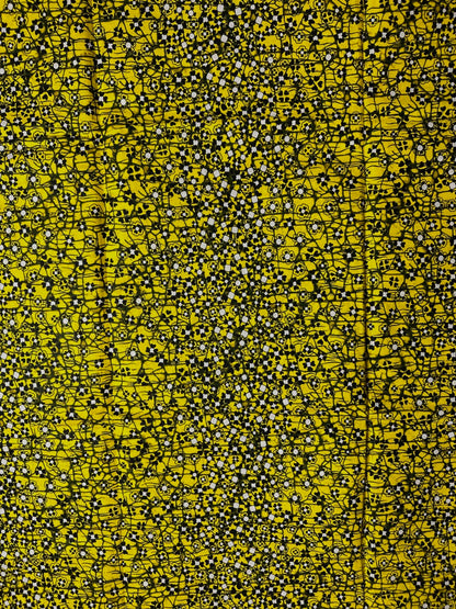African Print Fabric, Ankara - Yellow Fabric