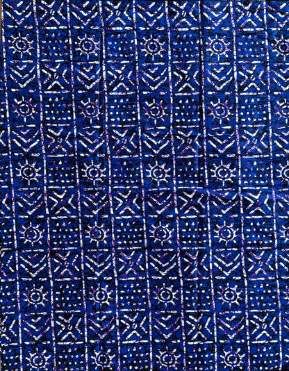 African Print Fabric, Ankara - Blue Fabric