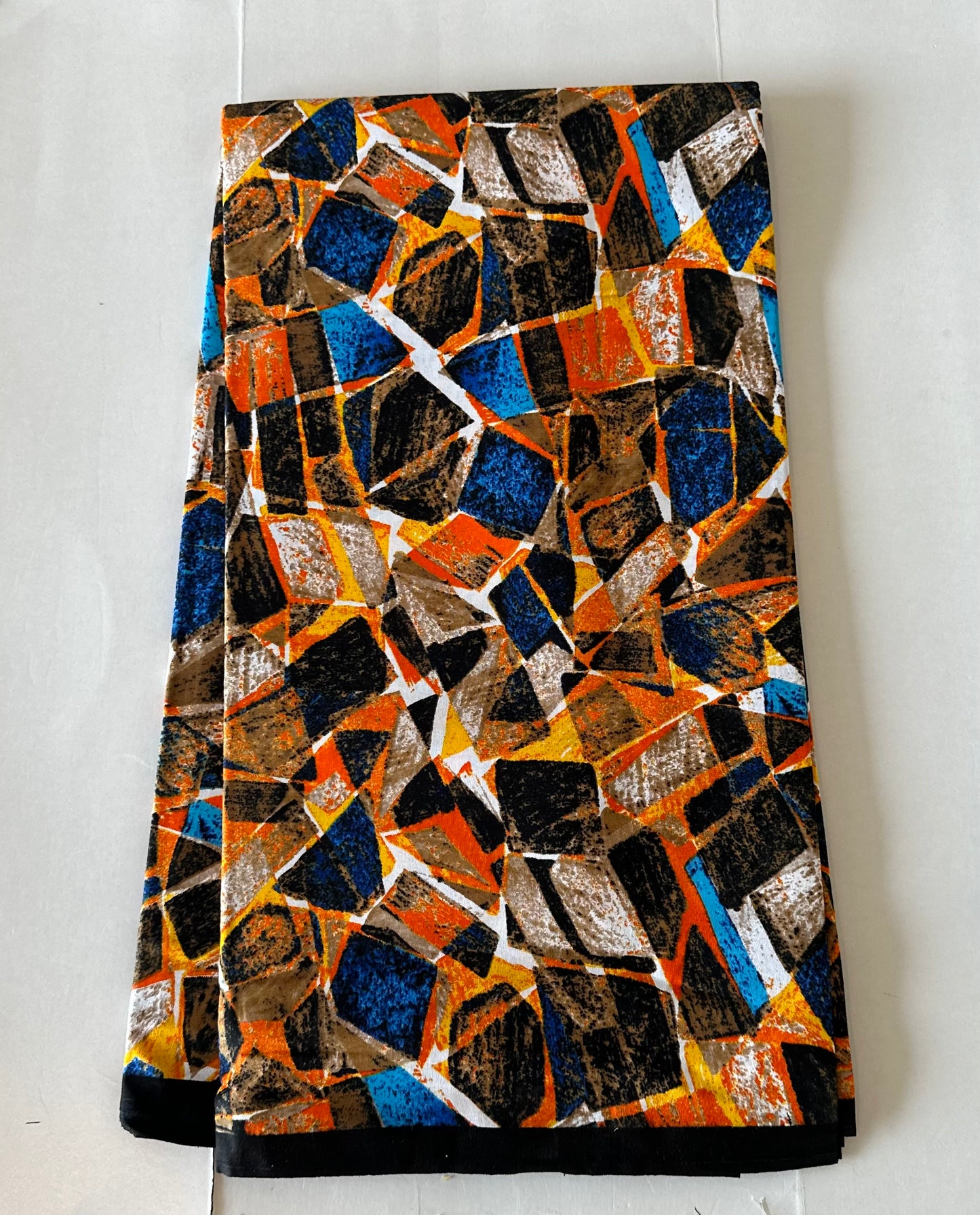 African Print Fabric, Ankara - Orange Fabric