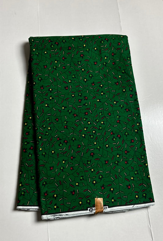 African Print Fabric, Ankara - Green Fabric