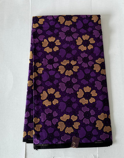 African Print Fabric, Ankara - Puple Fabric