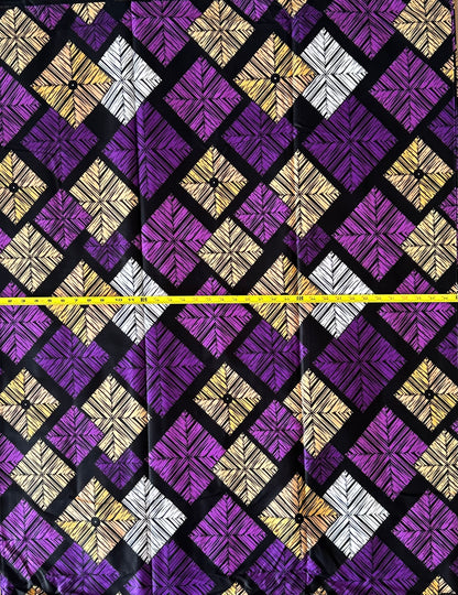 African Print Fabric, Ankara - Purple Fabric