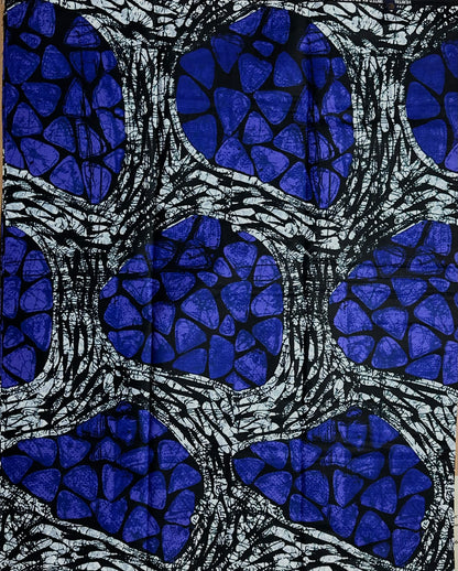 African Print Fabric, Ankara - Blue Fabric