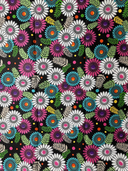 African Print Fabric, Ankara - Black Fabric