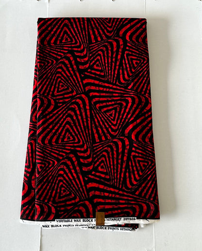 African Print Fabric, Ankara - Red Fabric