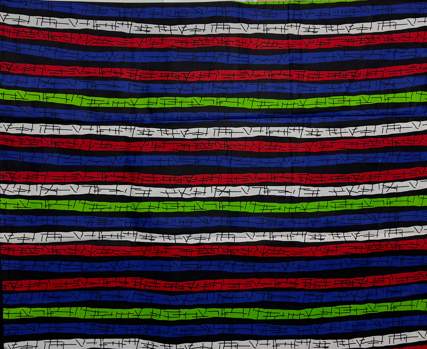 African Print Fabric, Ankara -Red, Green, Blue Fabric