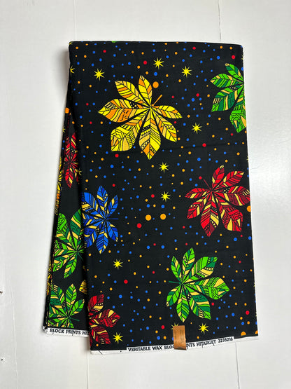 African Print Fabric, Ankara Blue, Green, Red, Yellow Fabric