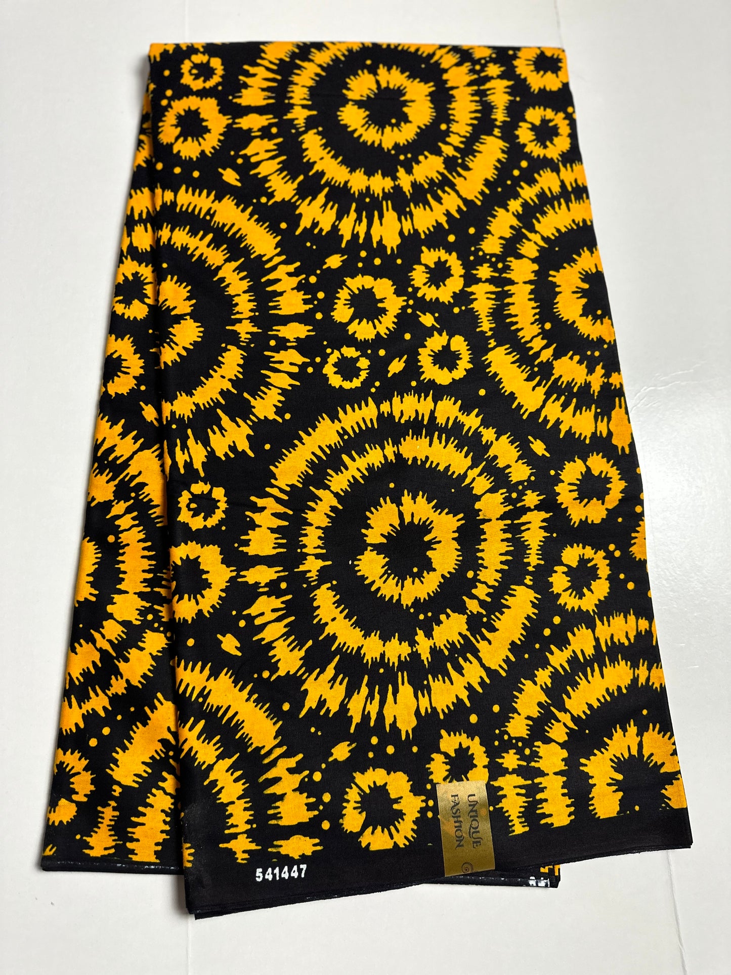 African Print Fabric, Ankara - Yellow Fabric
