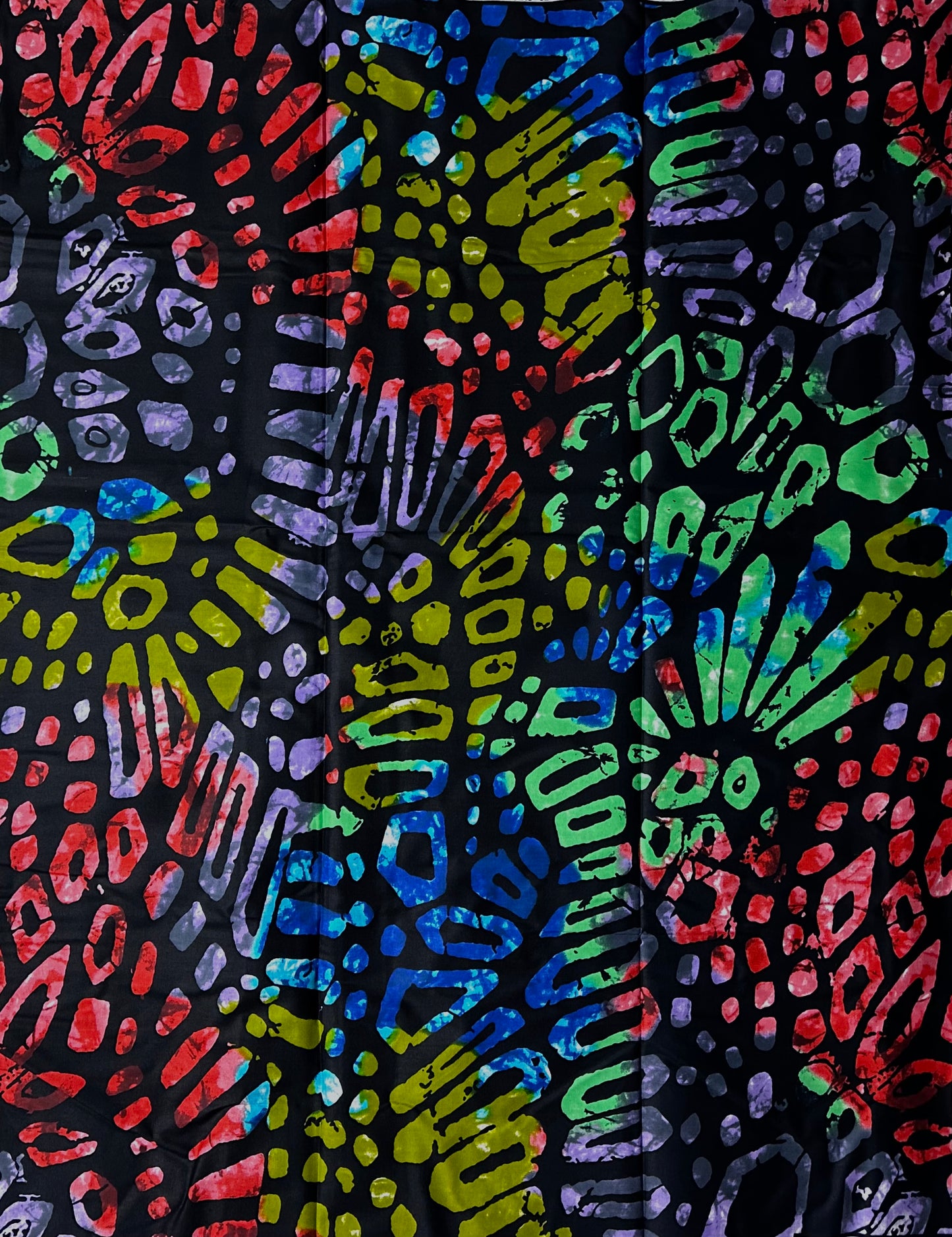 African Print Fabric, Ankara - Blue, Red, Green Fabric