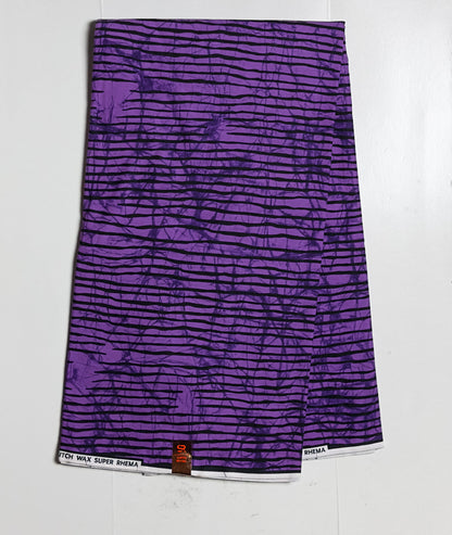 African Print Fabric, Ankara - Purple Fabric