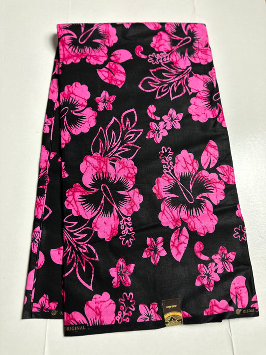 African Print Fabric, Ankara - Pink Fabric