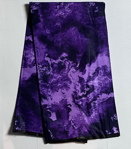 African Print Fabric, Ankara - Purple Fabric