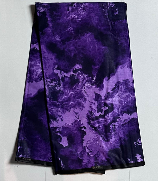 African Print Fabric, Ankara - Purple Fabric