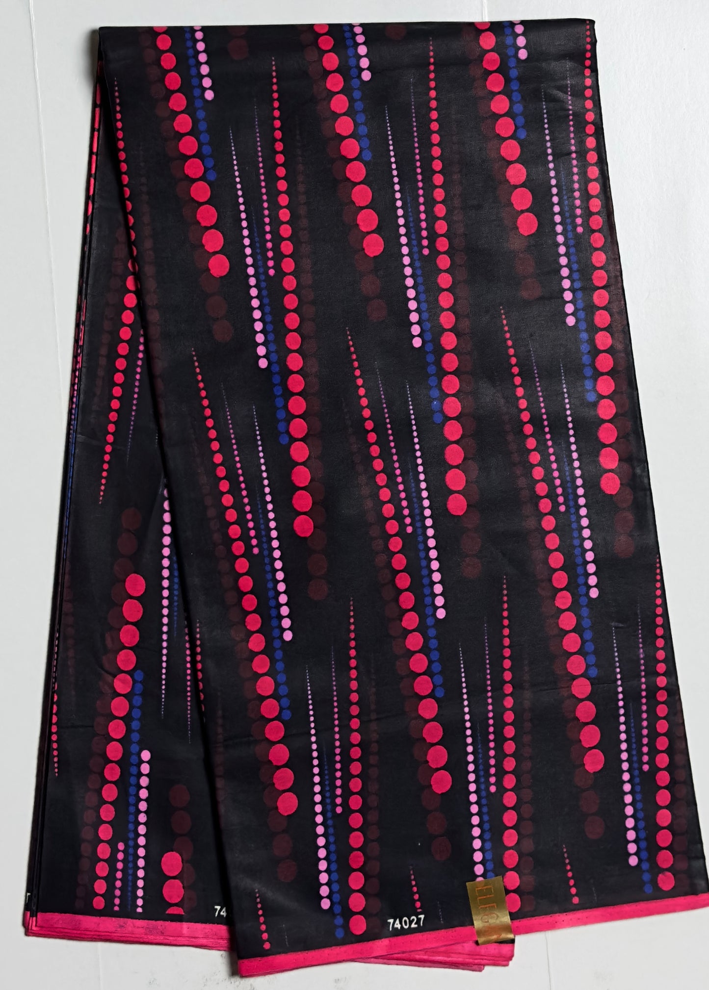 African Print Fabric, Ankara - Pink, Blue Fabric