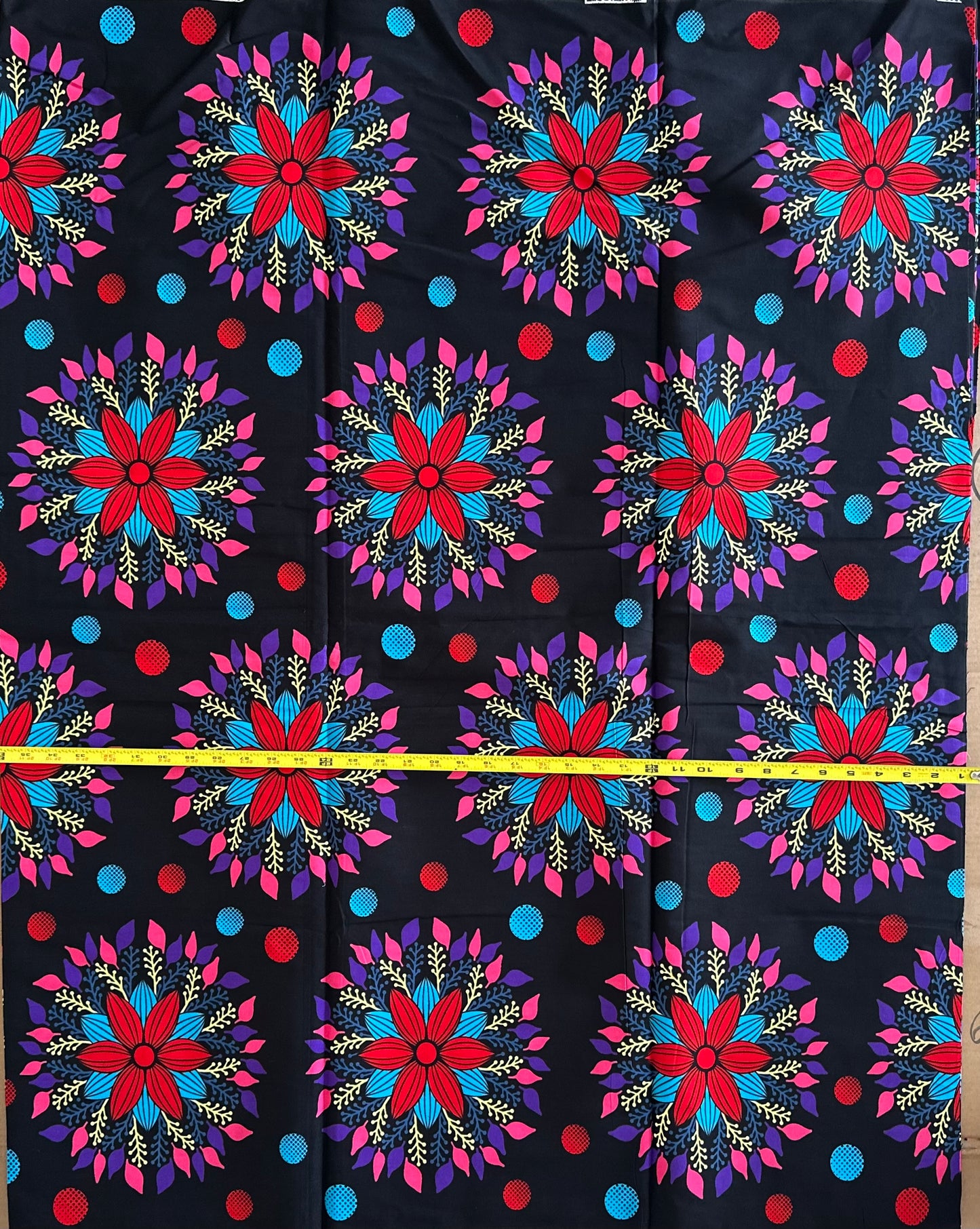 African Print Fabric, Ankara -Pink, Blue Fabric, African Clothing