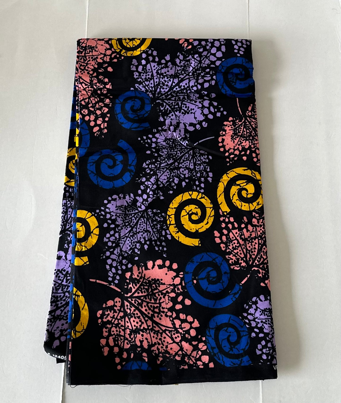 African Print Fabric, Ankara - Blue, Purple Fabric