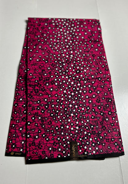 African Print Fabric, Ankara - Pink Fabric