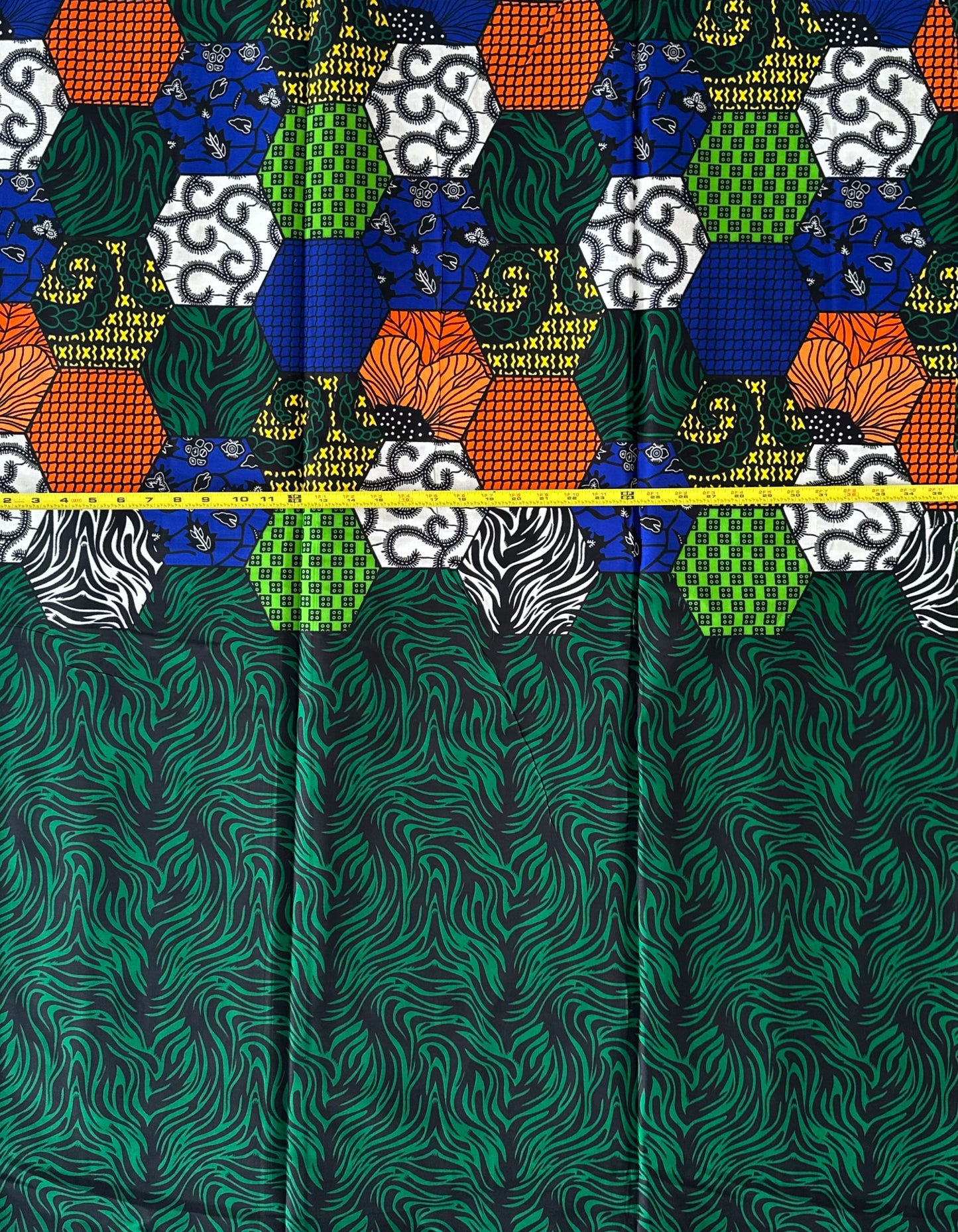 African Print Fabric, Ankara - Green Fabric