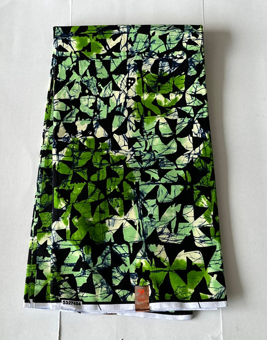 African Print Fabric, Ankara - Green Fabric