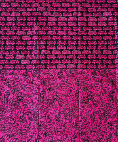 African Print Fabric, Ankara - Pink Fabric