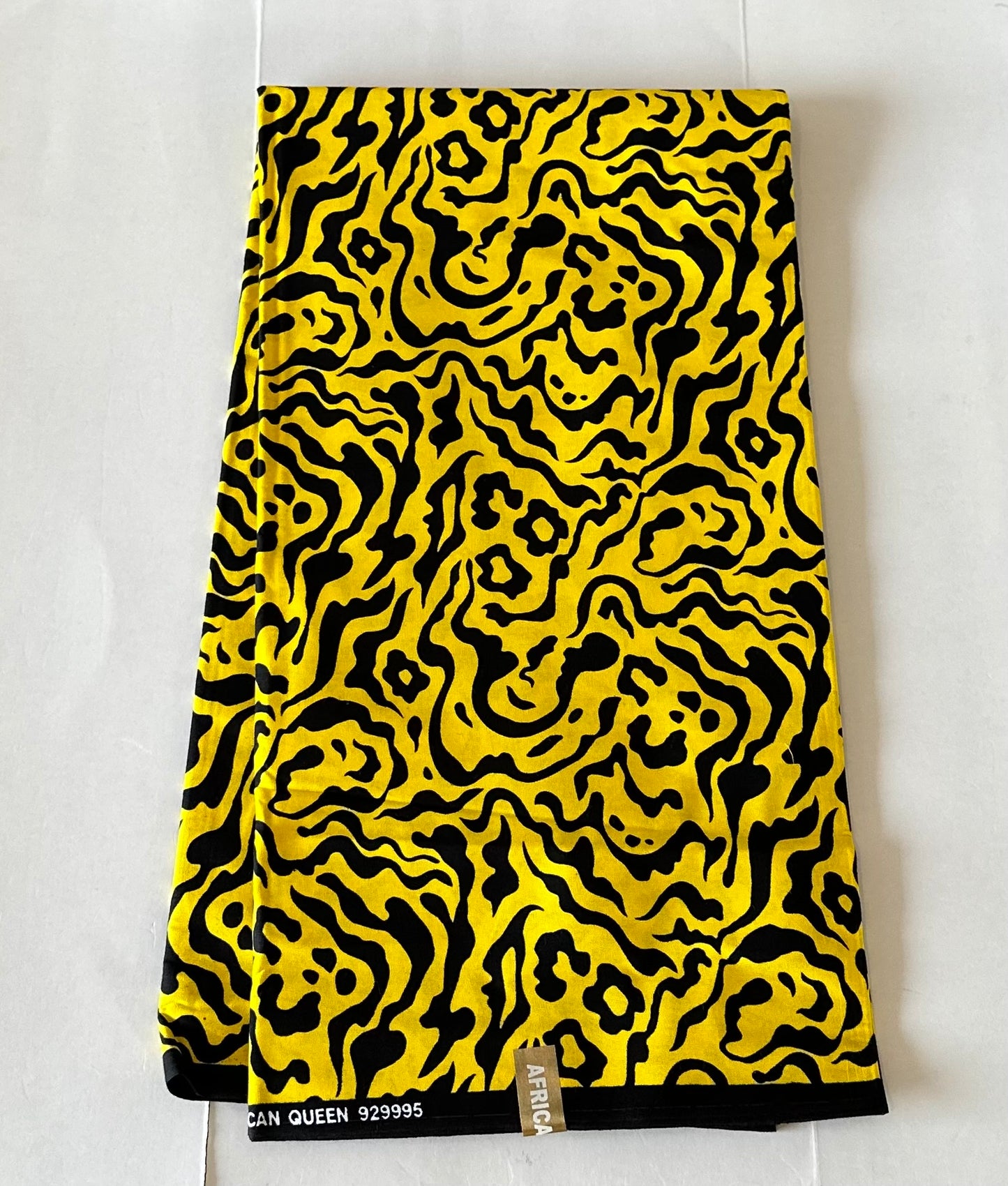 African Print Fabric, Ankara - Yellow Fabric