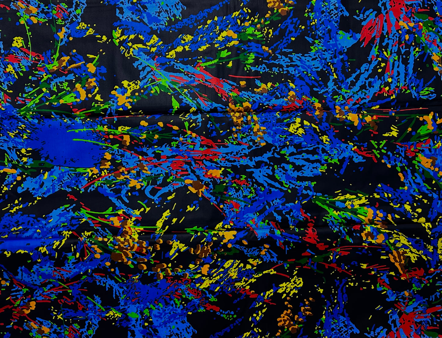 African Print Fabric, Ankara - Blue, Red, Green Fabric