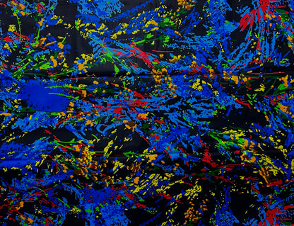 African Print Fabric, Ankara - Blue, Red, Green Fabric