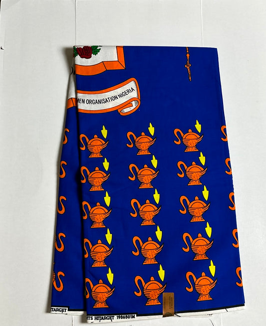 African Print Fabric, Ankara - Blue Fabric