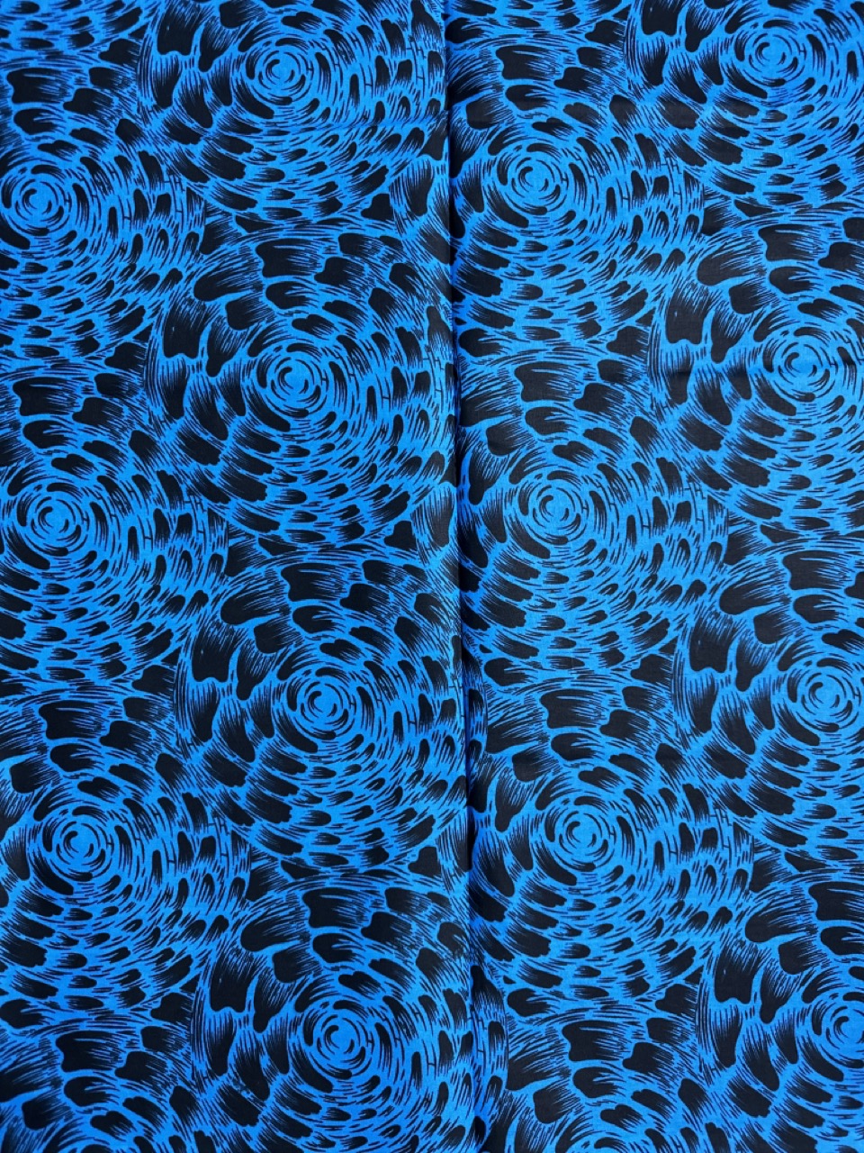 African Print Fabric, Ankara - Blue Fabric