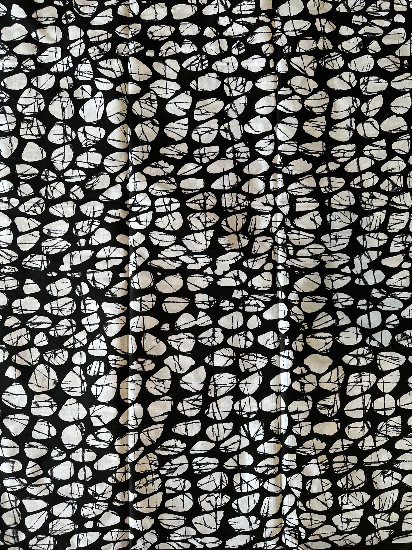 African Print Fabric, Ankara - Black, White, Monochrome Fabric