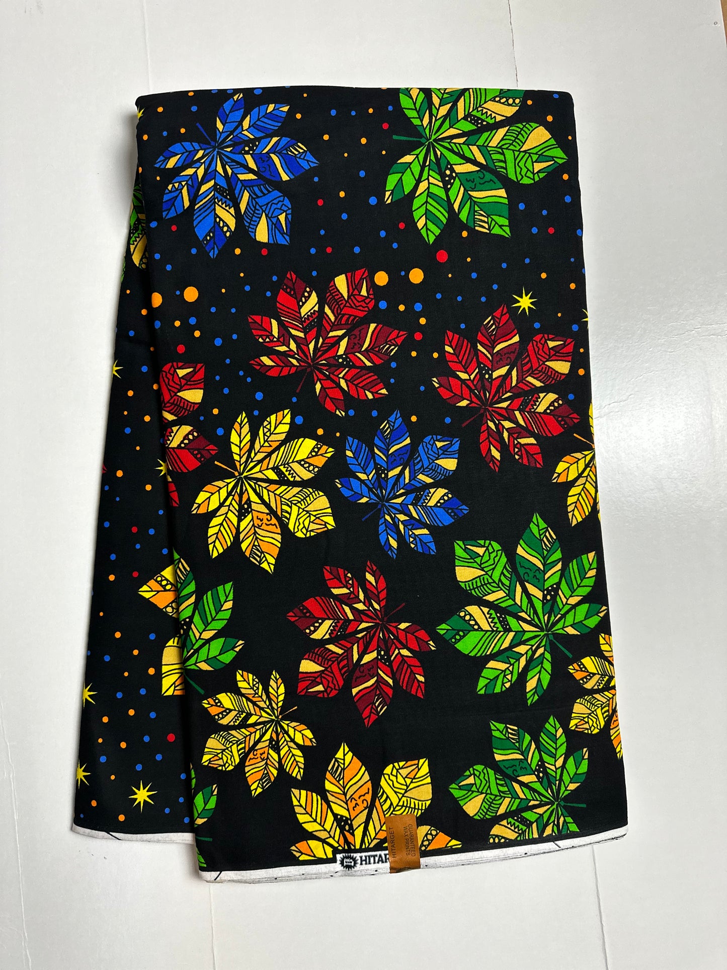African Print Fabric, Ankara Blue, Green, Red, Yellow Fabric