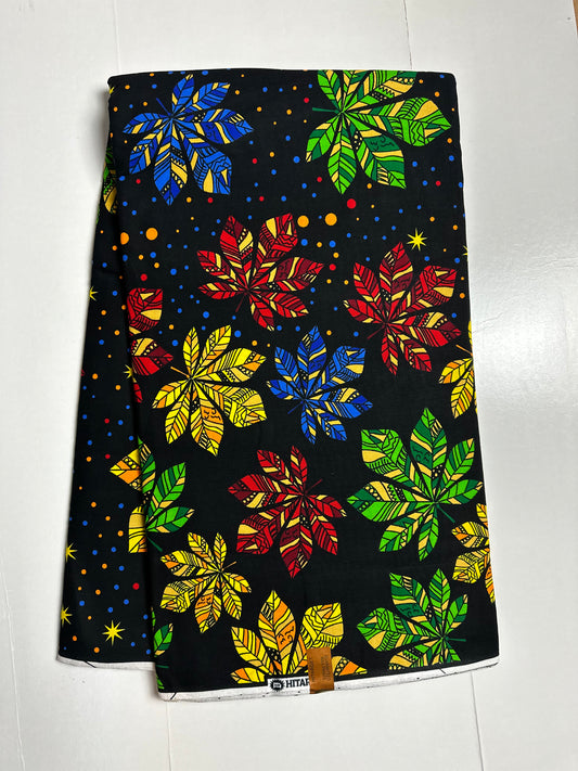 African Print Fabric, Ankara Blue, Green, Red, Yellow Fabric