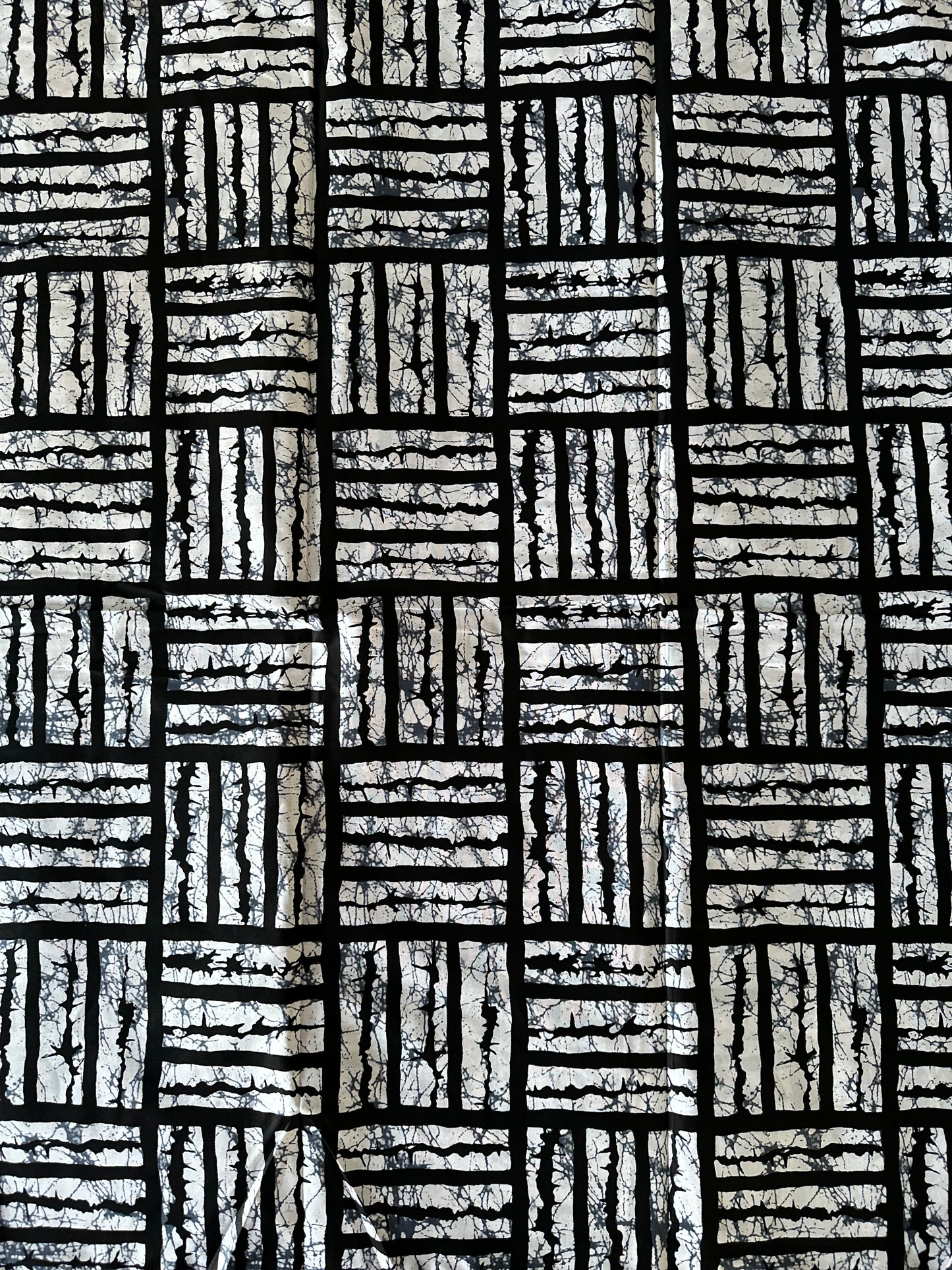 African Print Fabric, Ankara - Black, White, Monochrome Fabric