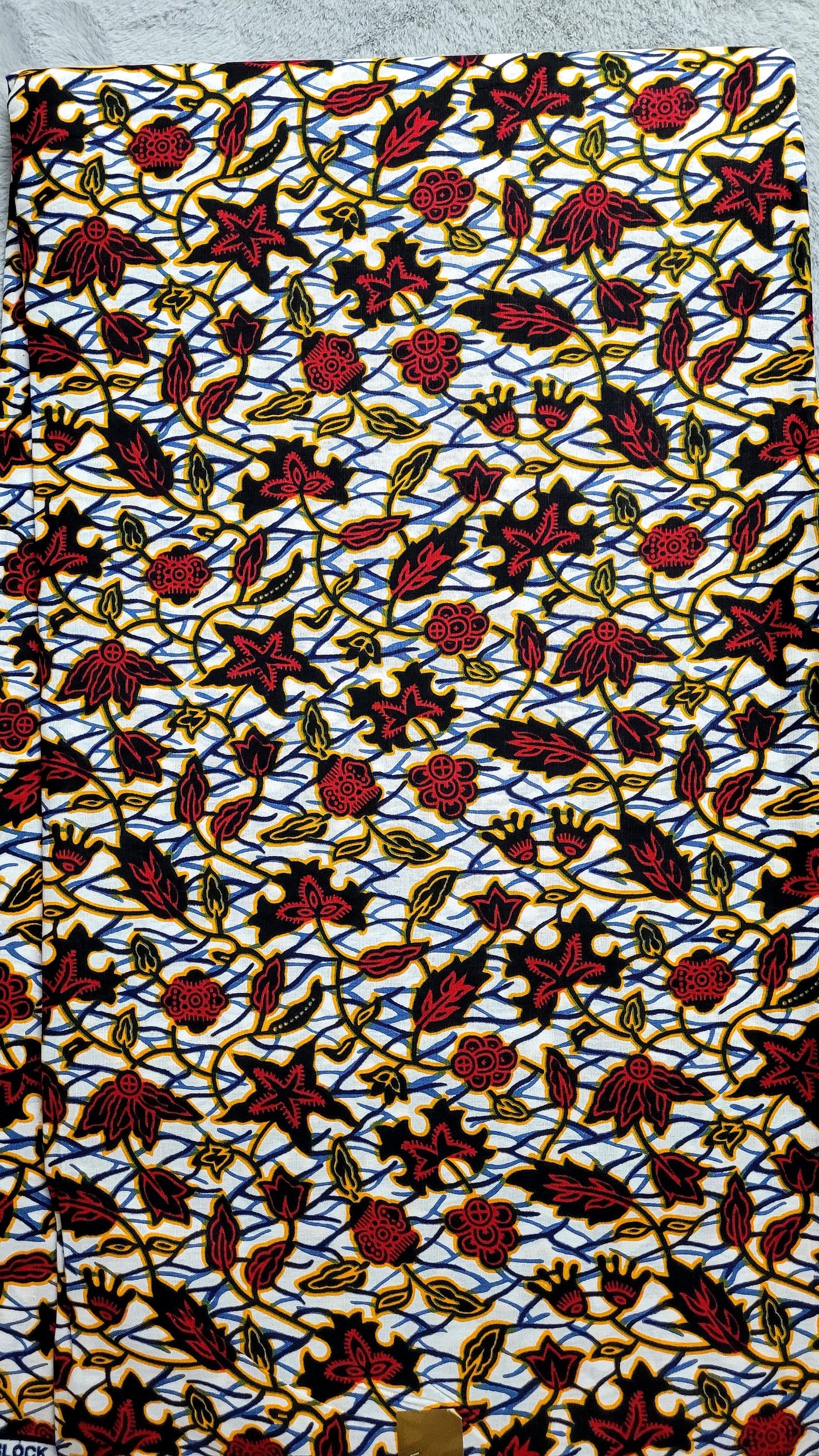 African Fabric - Ankara - African Print Fabric - African Quilts - African Style - Multicolor Fabric - White African print - Wholesale fabric