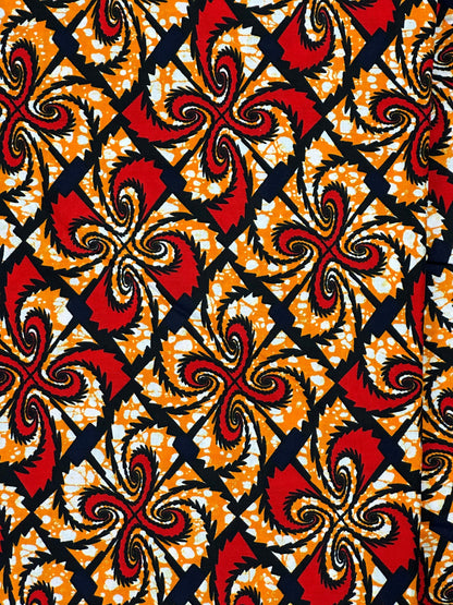 African Fabric - Red Ankara - African Print Fabric - Ankara Print - African Clothing - African Quilts - African cotton print