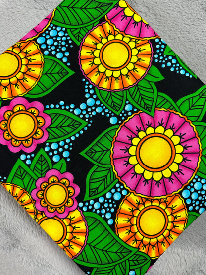 African Fabric - Ankara - African Print Fabric - African Clothing - Cotton African fabric - Head Wrap - Multicolor Fabric - Wholesale Fabric