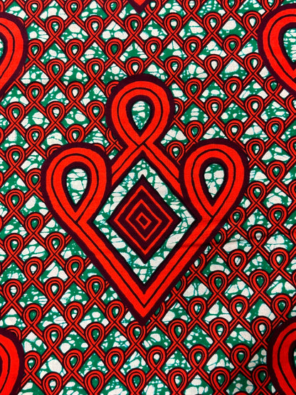 African Fabric - Ankara - African Print Fabric - Ankara Print - African Clothing - African Quilts - Orange African print Fabric