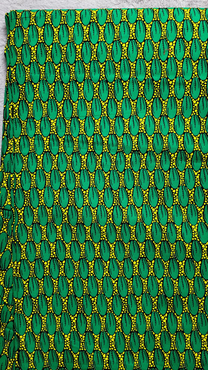 African Fabric - Ankara - African Material - Ankara Print - African Fashion - Green African print - Multicolor Fabric  - Wholesale fabric