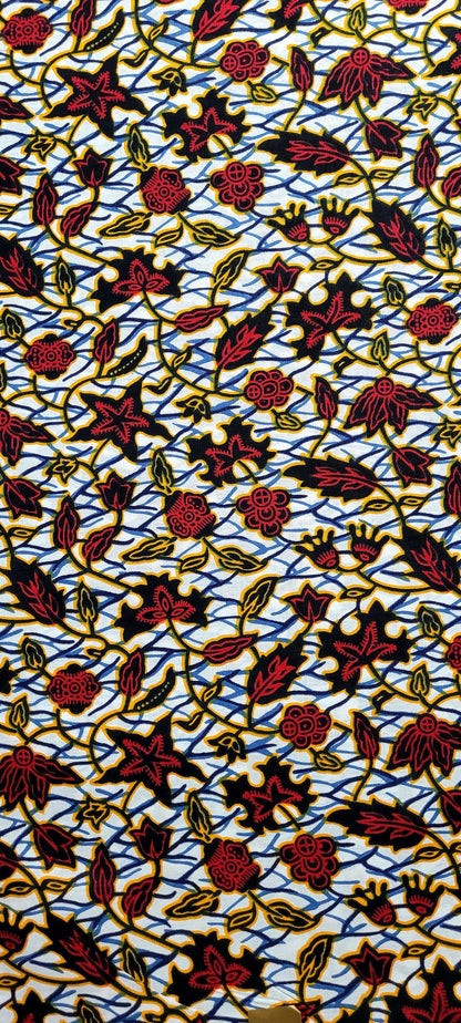African Fabric - Ankara - African Print Fabric - African Quilts - African Style - Multicolor Fabric - White African print - Wholesale fabric