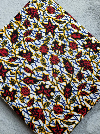 African Fabric - Ankara - African Print Fabric - African Quilts - African Style - Multicolor Fabric - White African print - Wholesale fabric