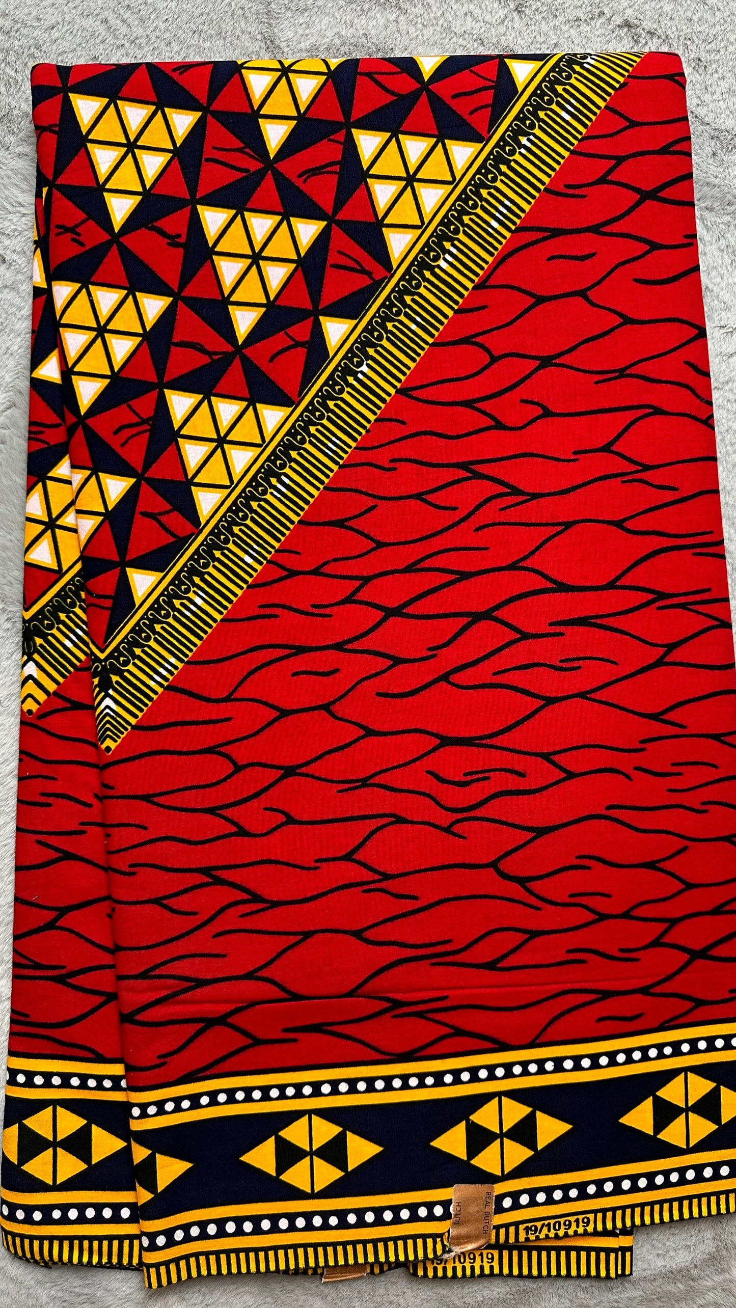 African Fabric - Craft African fabric - African Quilts - African Print Fabric - Red African print - Multicolor Fabric- Wholesale fabric