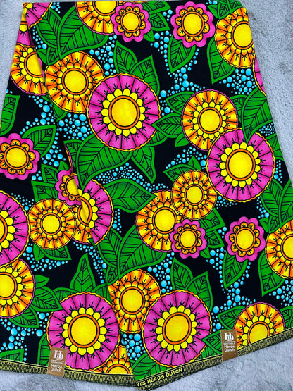 African Fabric - Ankara - African Print Fabric - African Clothing - Cotton African fabric - Head Wrap - Multicolor Fabric - Wholesale Fabric