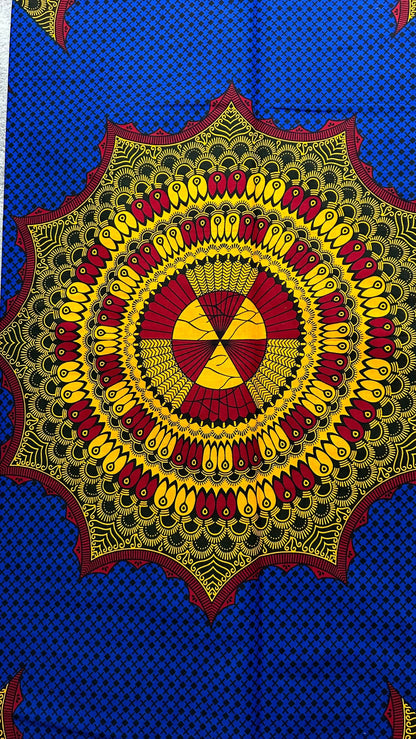 African Fabric - Ankara - African Print Fabric - Ankara Print - African Clothing - African Quilts - Blue African print - Multicolor Fabric