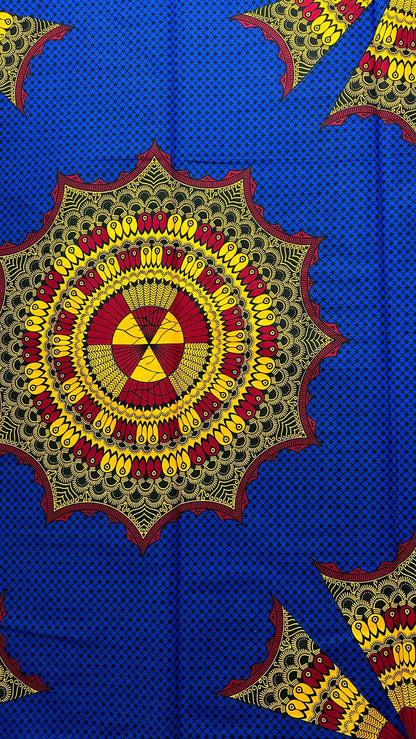 African Fabric - Ankara - African Print Fabric - Ankara Print - African Clothing - African Quilts - Blue African print - Multicolor Fabric