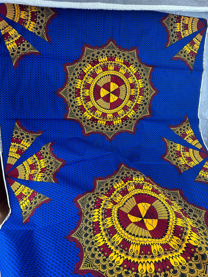 African Fabric - Ankara - African Print Fabric - Ankara Print - African Clothing - African Quilts - Blue African print - Multicolor Fabric